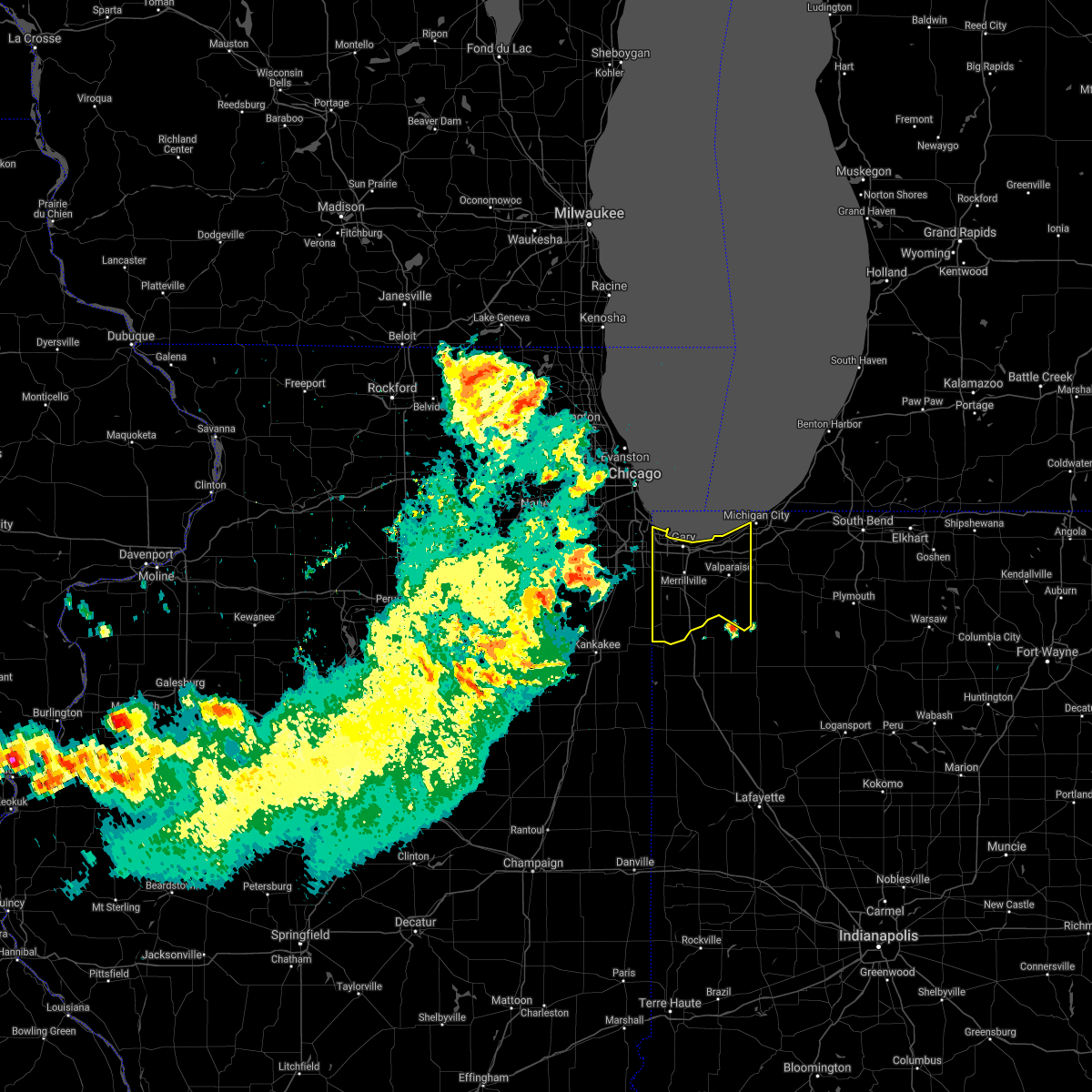 Interactive Hail Maps Hail Map for Hebron, IN