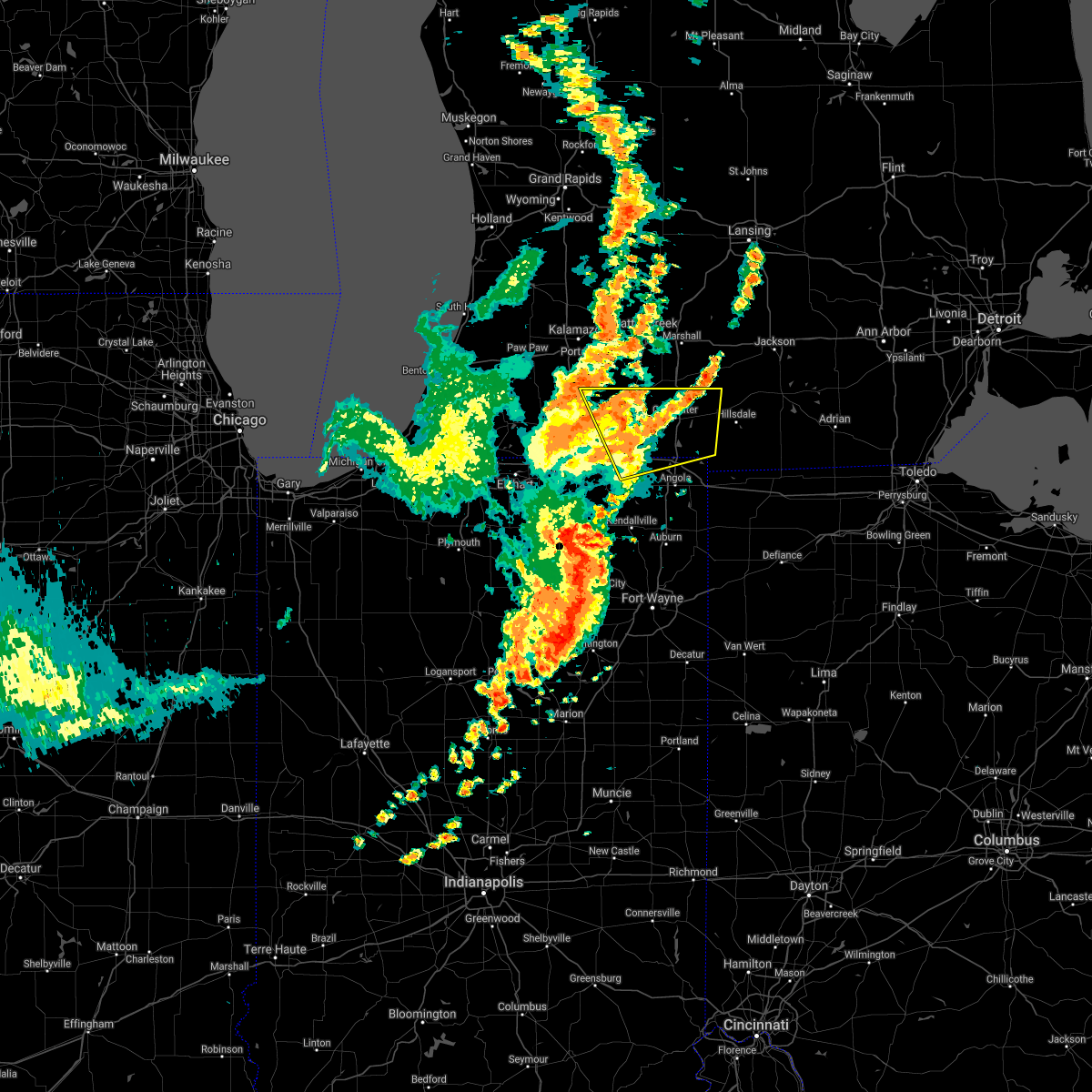 Interactive Hail Maps Hail Map for Fremont, IN