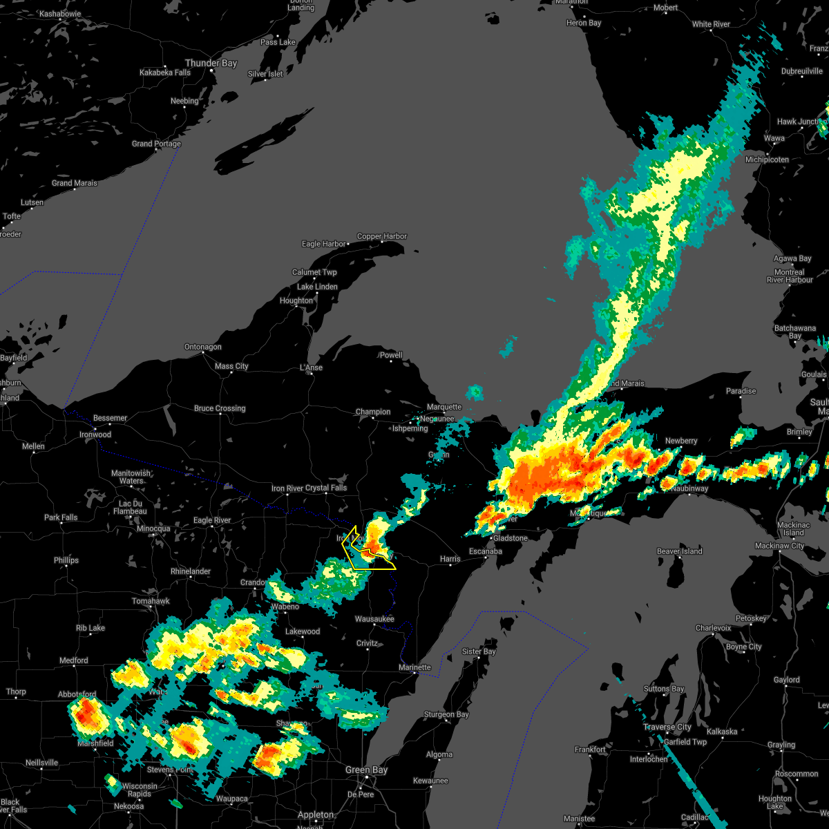 Interactive Hail Maps Hail Map for Kingsford, MI
