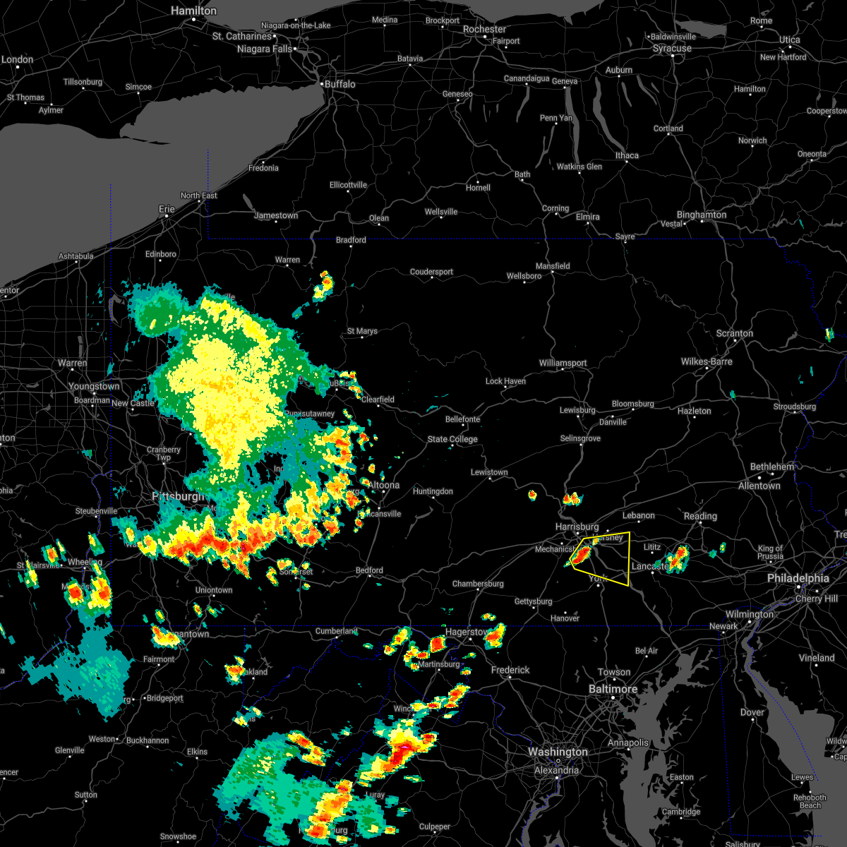 Interactive Hail Maps Hail Map for Highspire, PA
