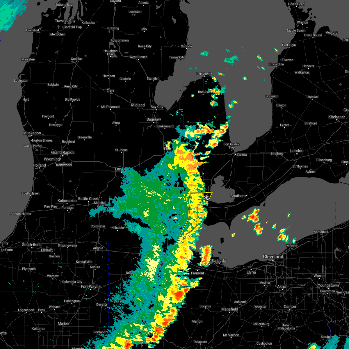 Interactive Hail Maps Hail Map for Grosse Pointe, MI