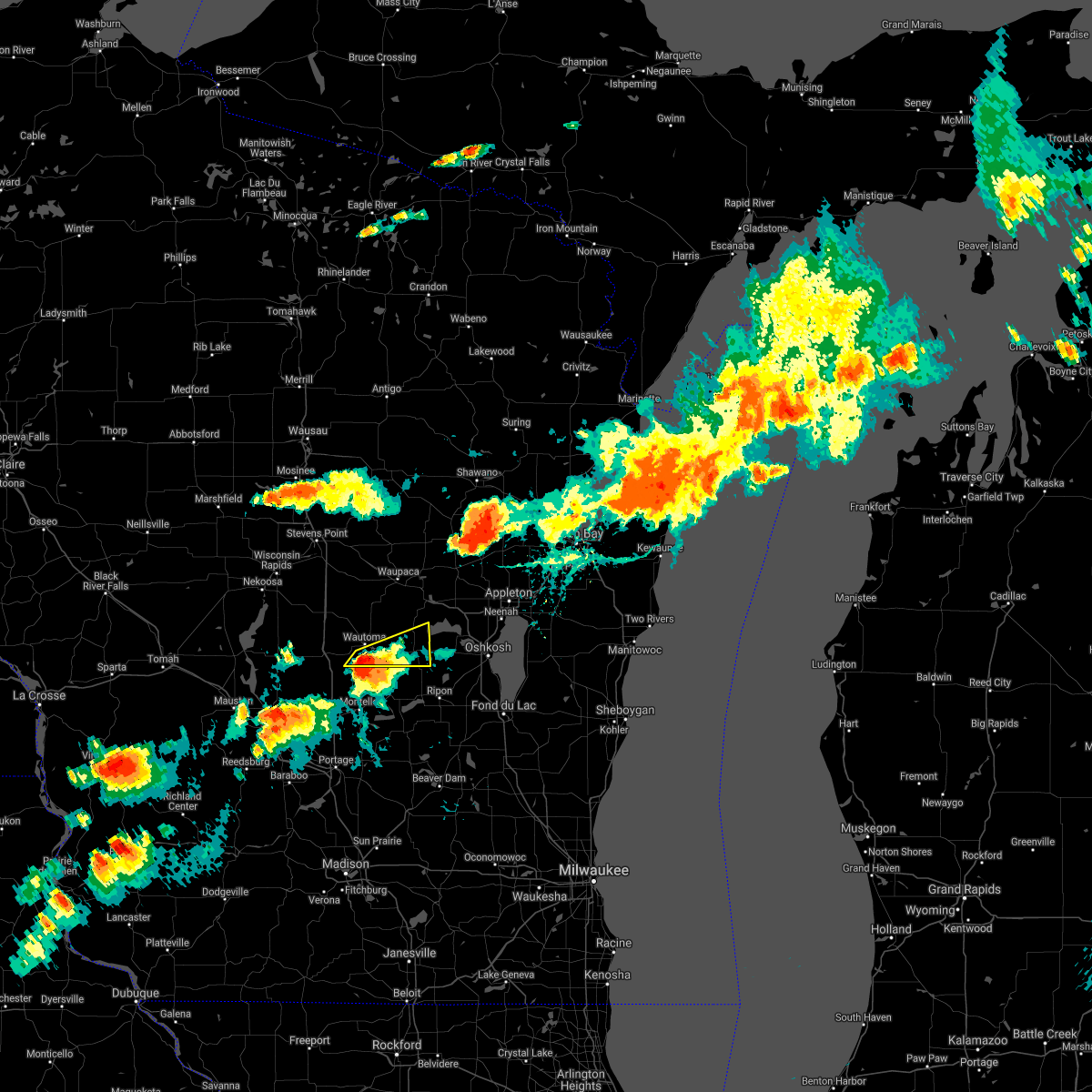 Interactive Hail Maps Hail Map for Wautoma, WI