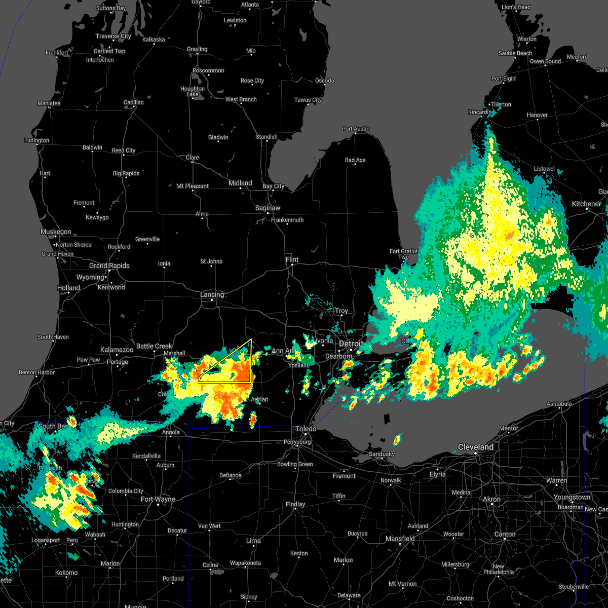 Interactive Hail Maps Hail Map for Brooklyn, MI