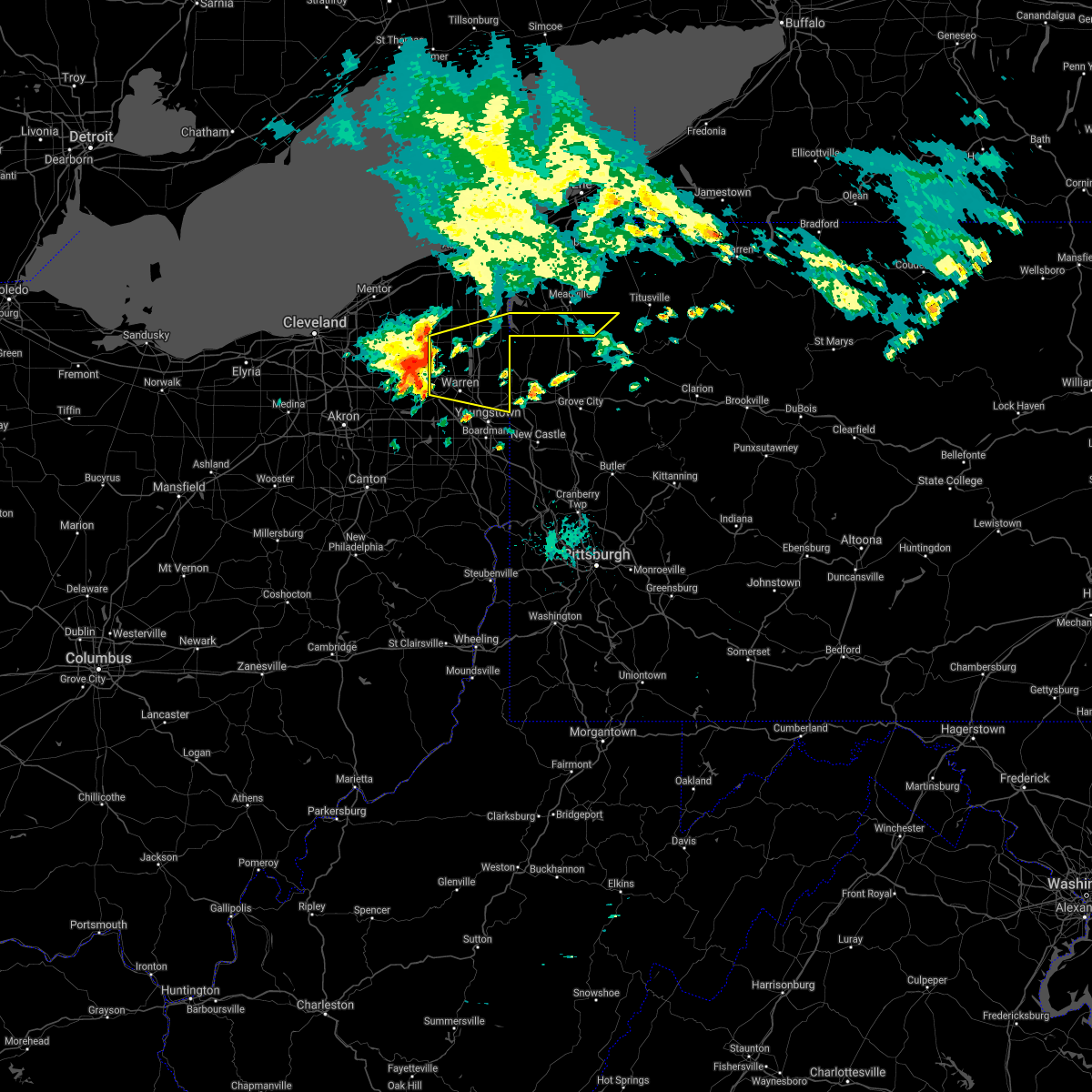 Interactive Hail Maps Hail Map for Adamsville, PA