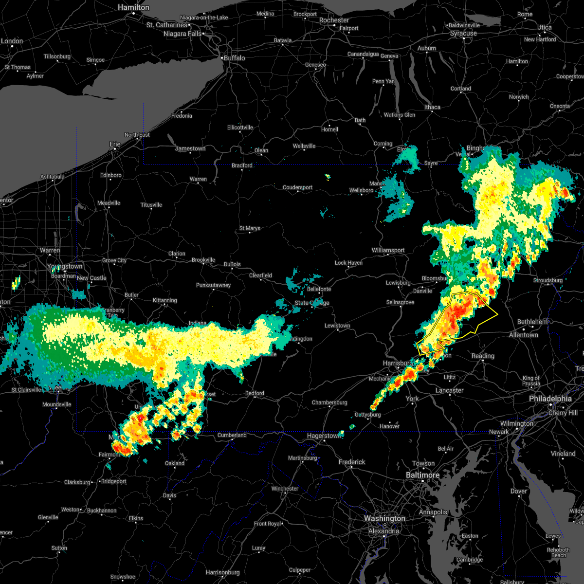 Interactive Hail Maps Hail Map for Lavelle, PA