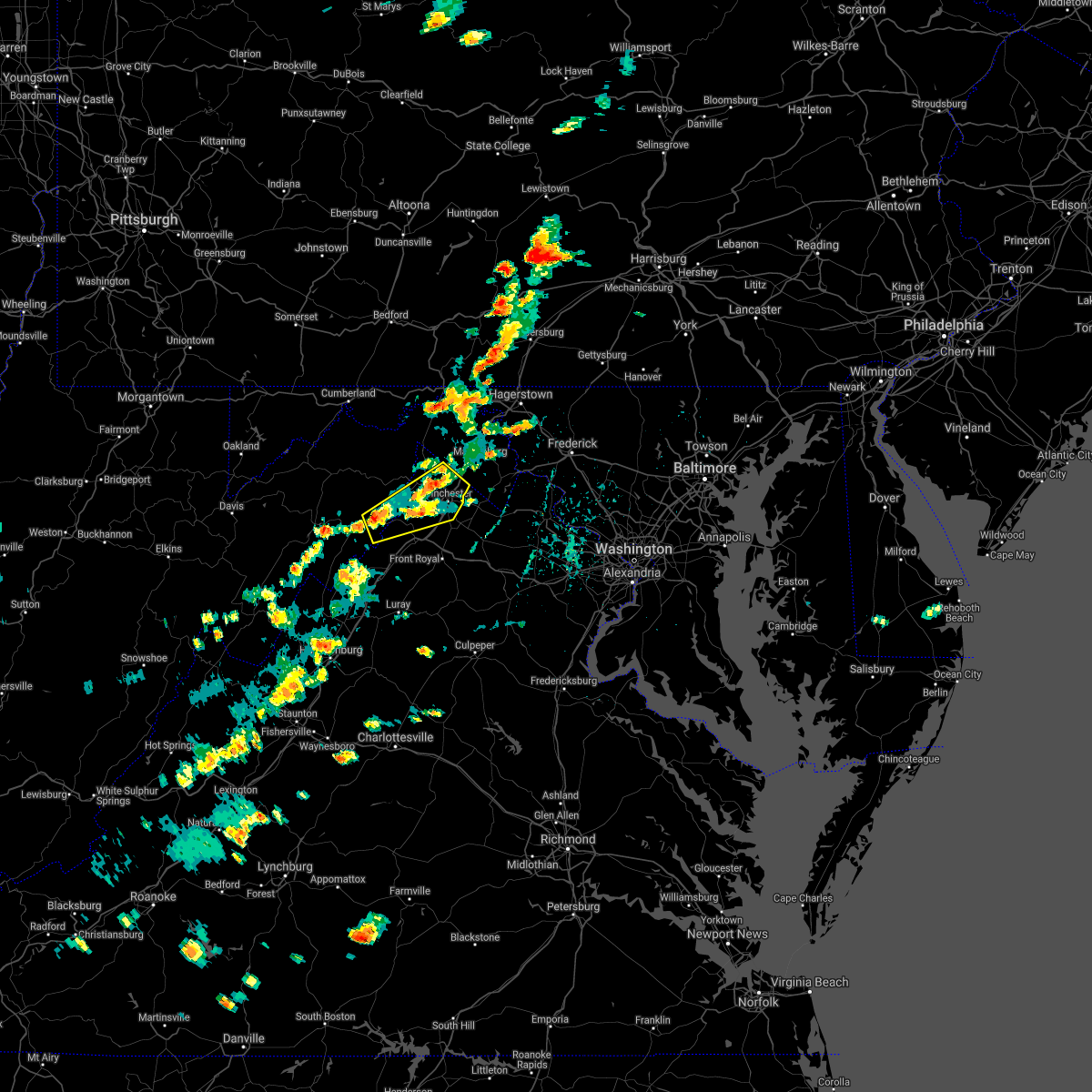 Interactive Hail Maps Hail Map for Wardensville, WV