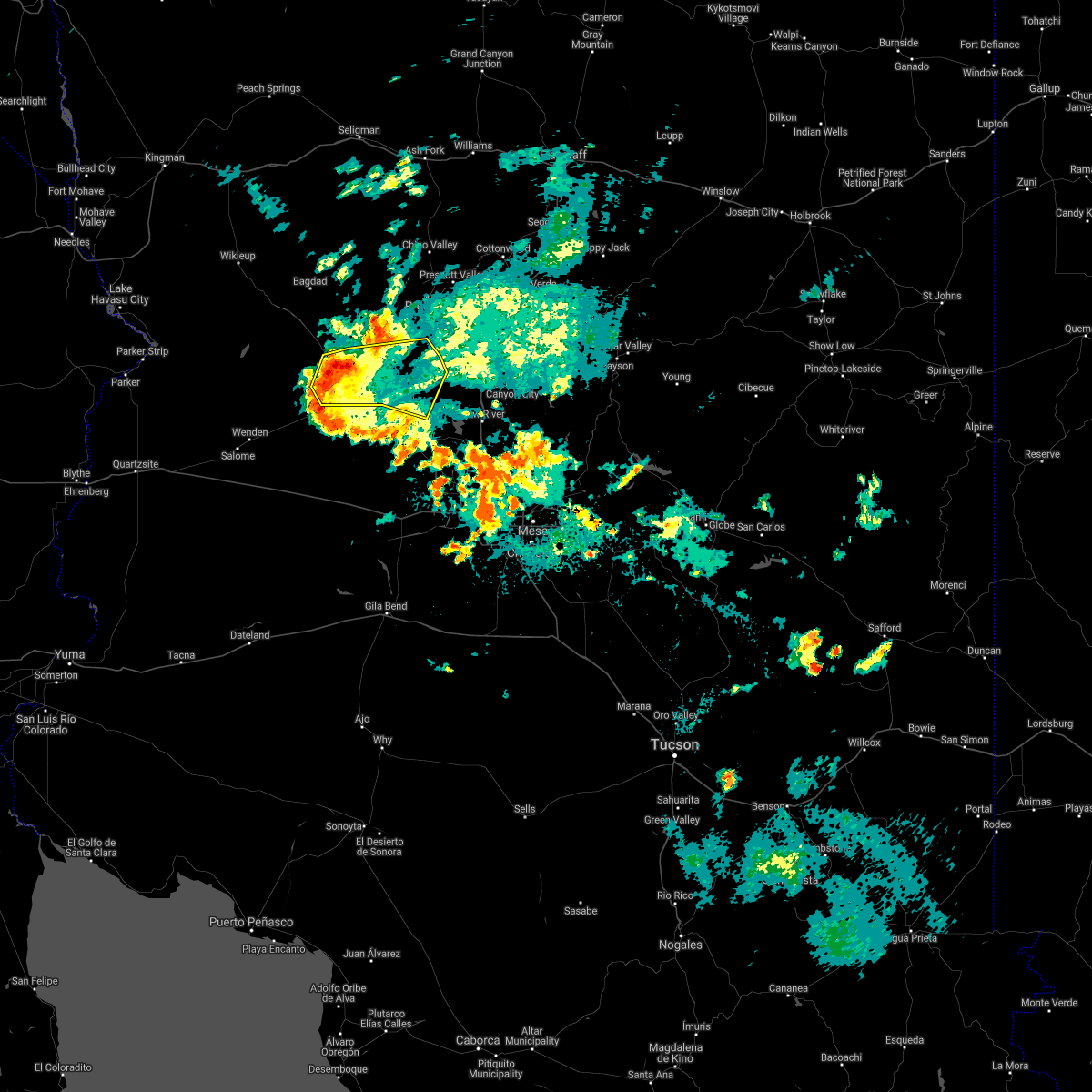 Interactive Hail Maps Hail Map for Yarnell, AZ