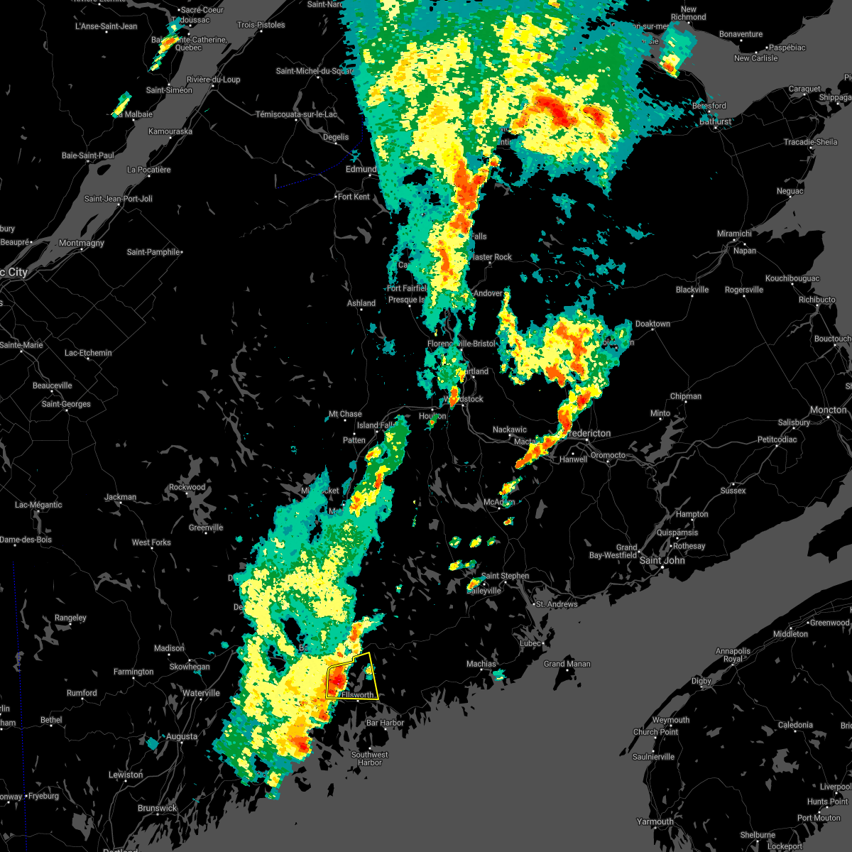 Interactive Hail Maps Hail Map for Ellsworth, ME
