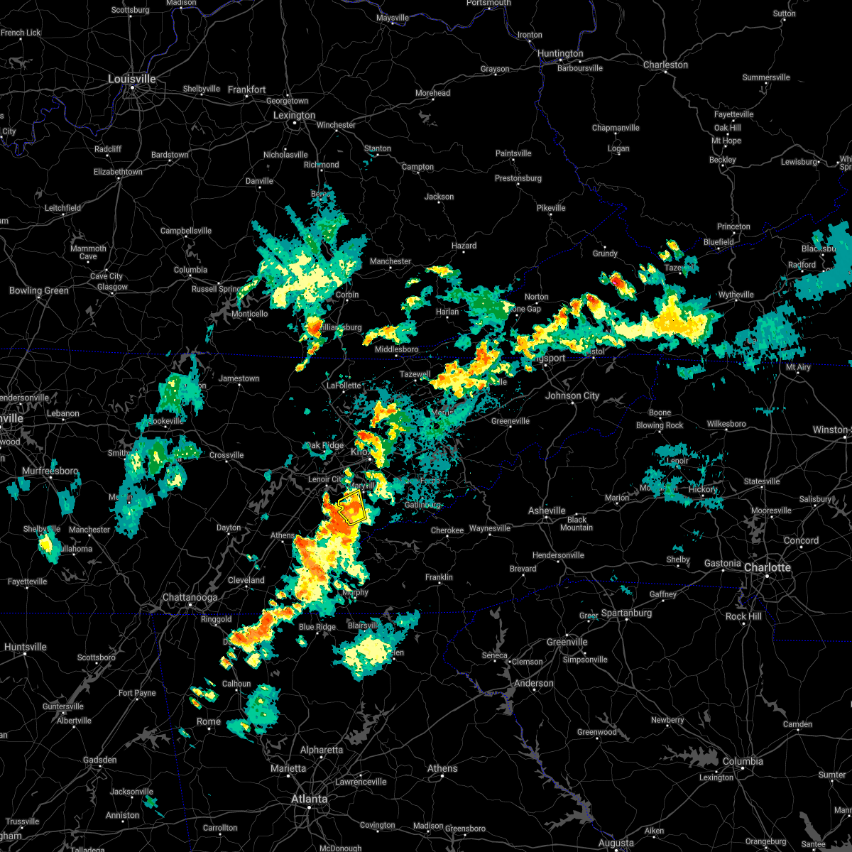 Interactive Hail Maps Hail Map for Greenback, TN
