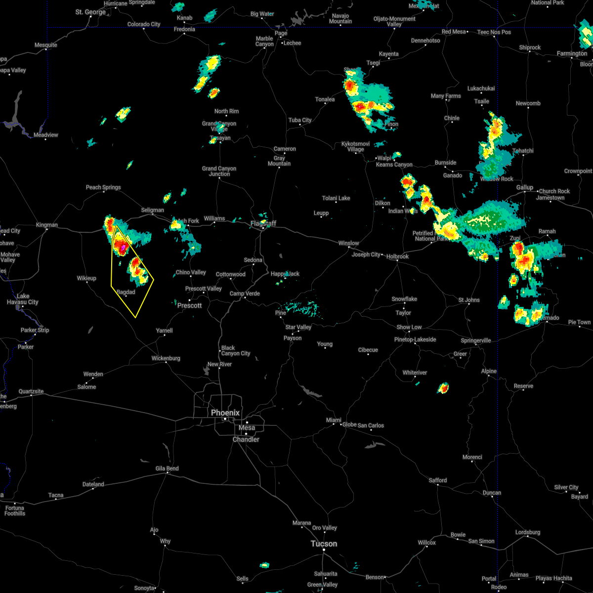 Interactive Hail Maps Hail Map for Bagdad, AZ