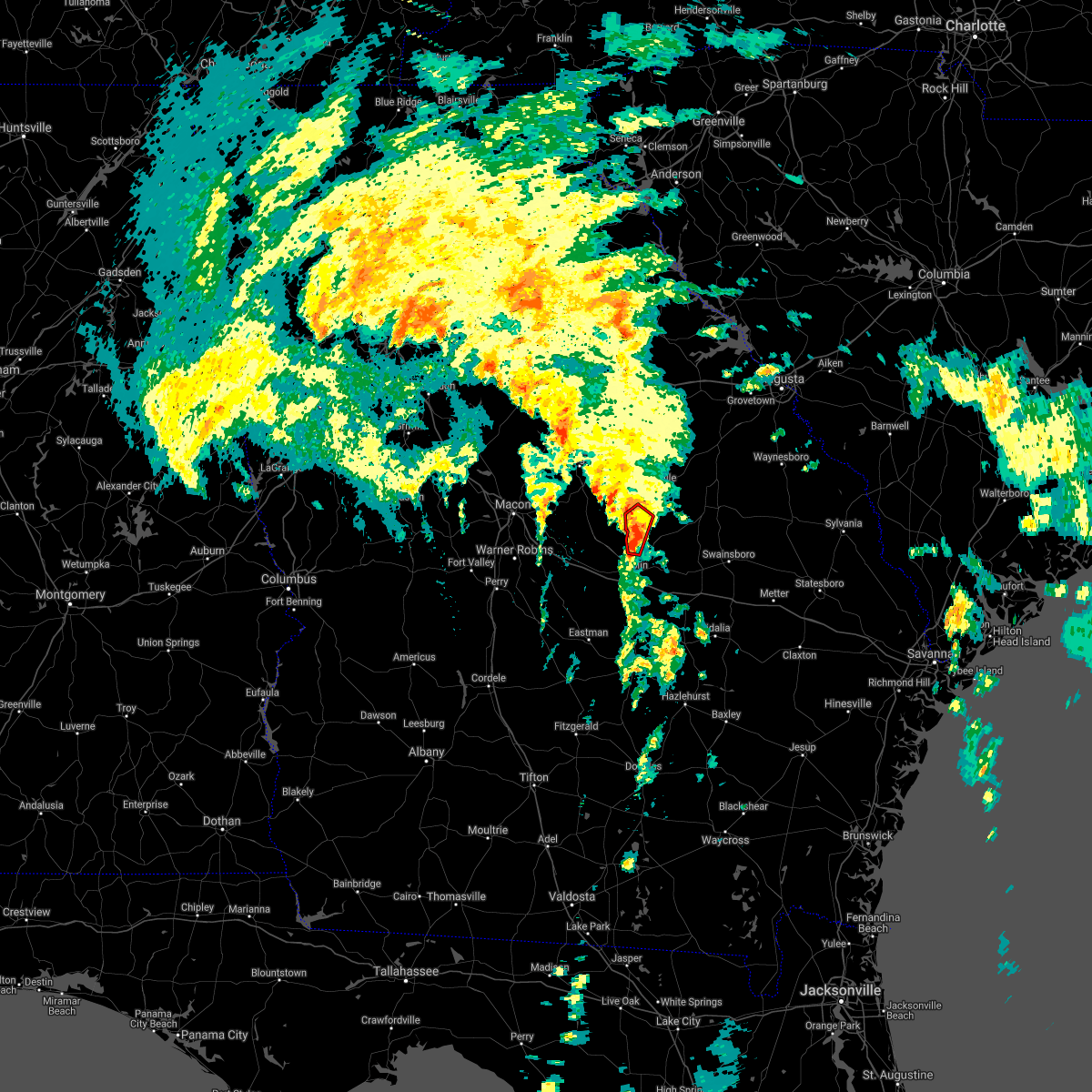 Interactive Hail Maps Hail Map for Oconee, GA