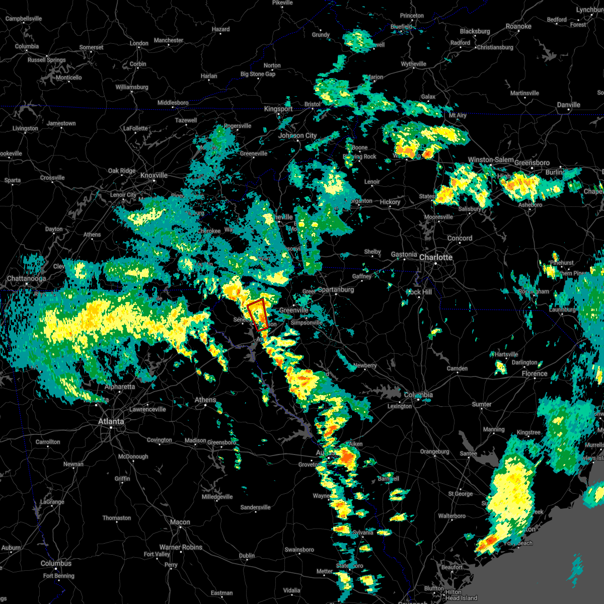 Interactive Hail Maps Hail Map for Six Mile, SC