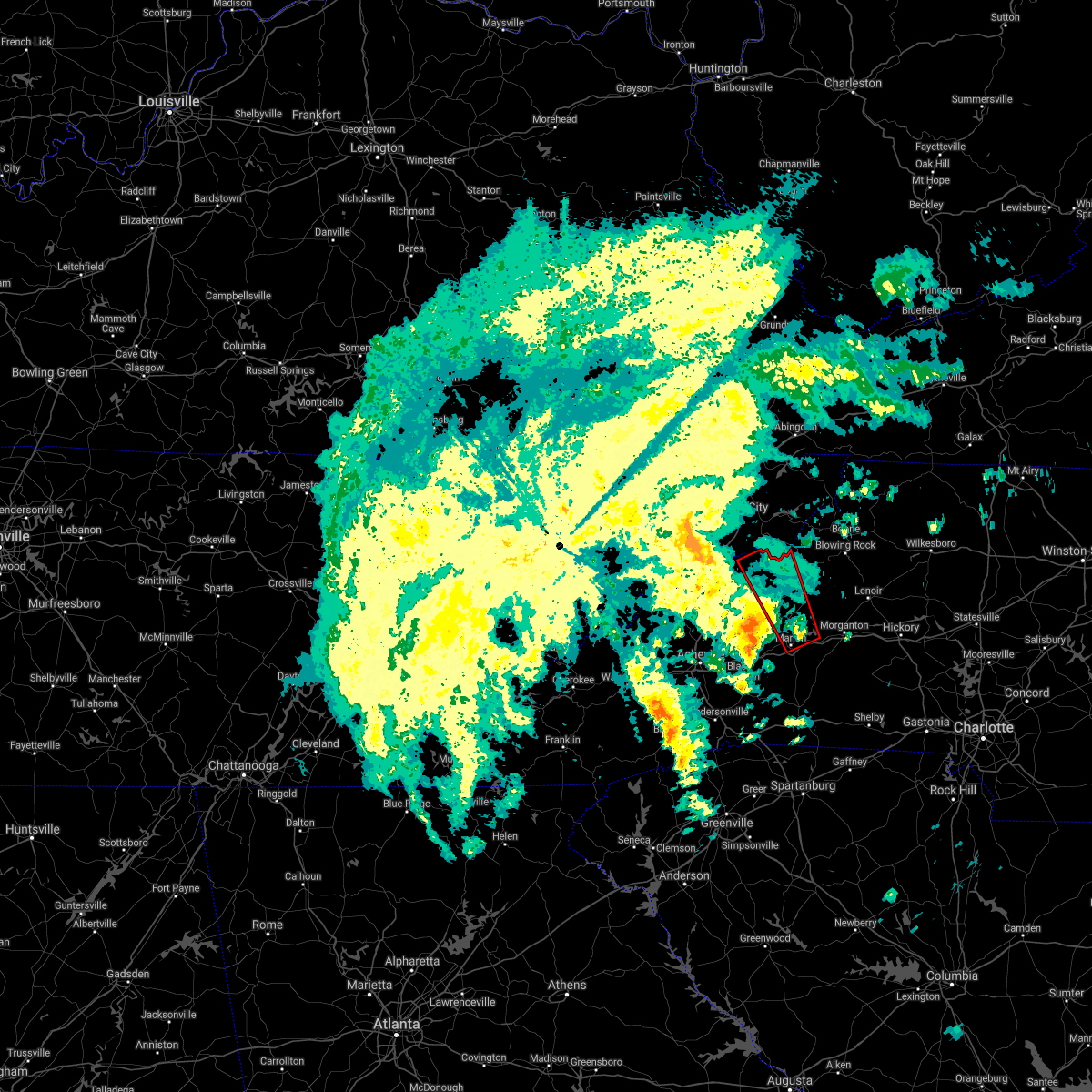 Interactive Hail Maps Hail Map for Bakersville, NC