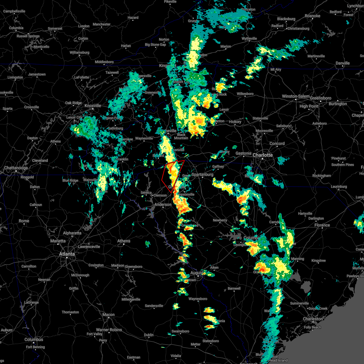 Interactive Hail Maps Hail Map for Greenville, SC