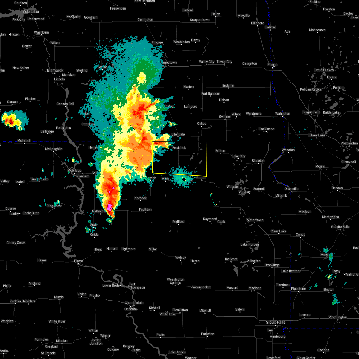 Interactive Hail Maps Hail Map for Leola, SD