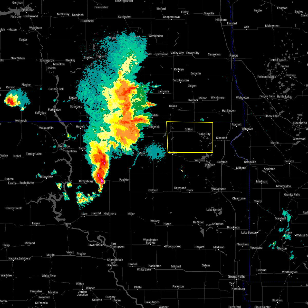 Interactive Hail Maps Hail Map for Langford, SD