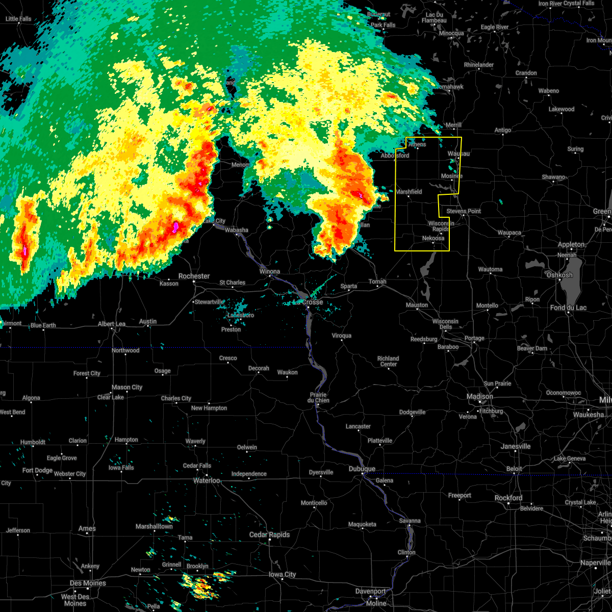 Interactive Hail Maps Hail Map for Wausau, WI
