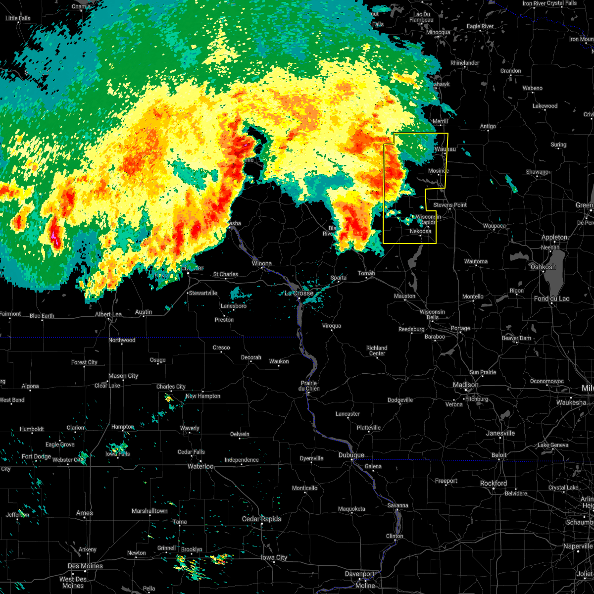 Interactive Hail Maps Hail Map for Wausau, WI