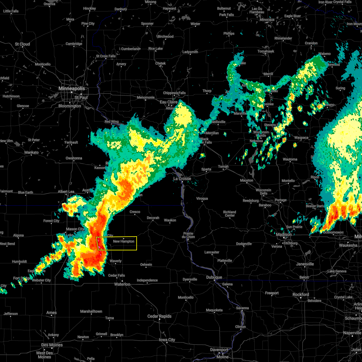 Interactive Hail Maps Hail Map for Fredericksburg, IA