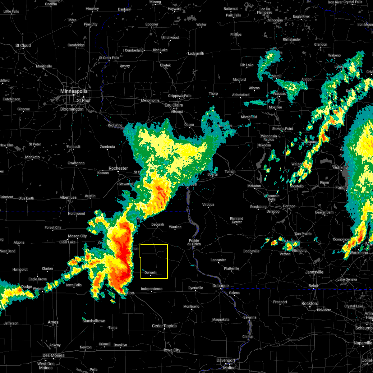 Interactive Hail Maps Hail Map for Elgin, IA