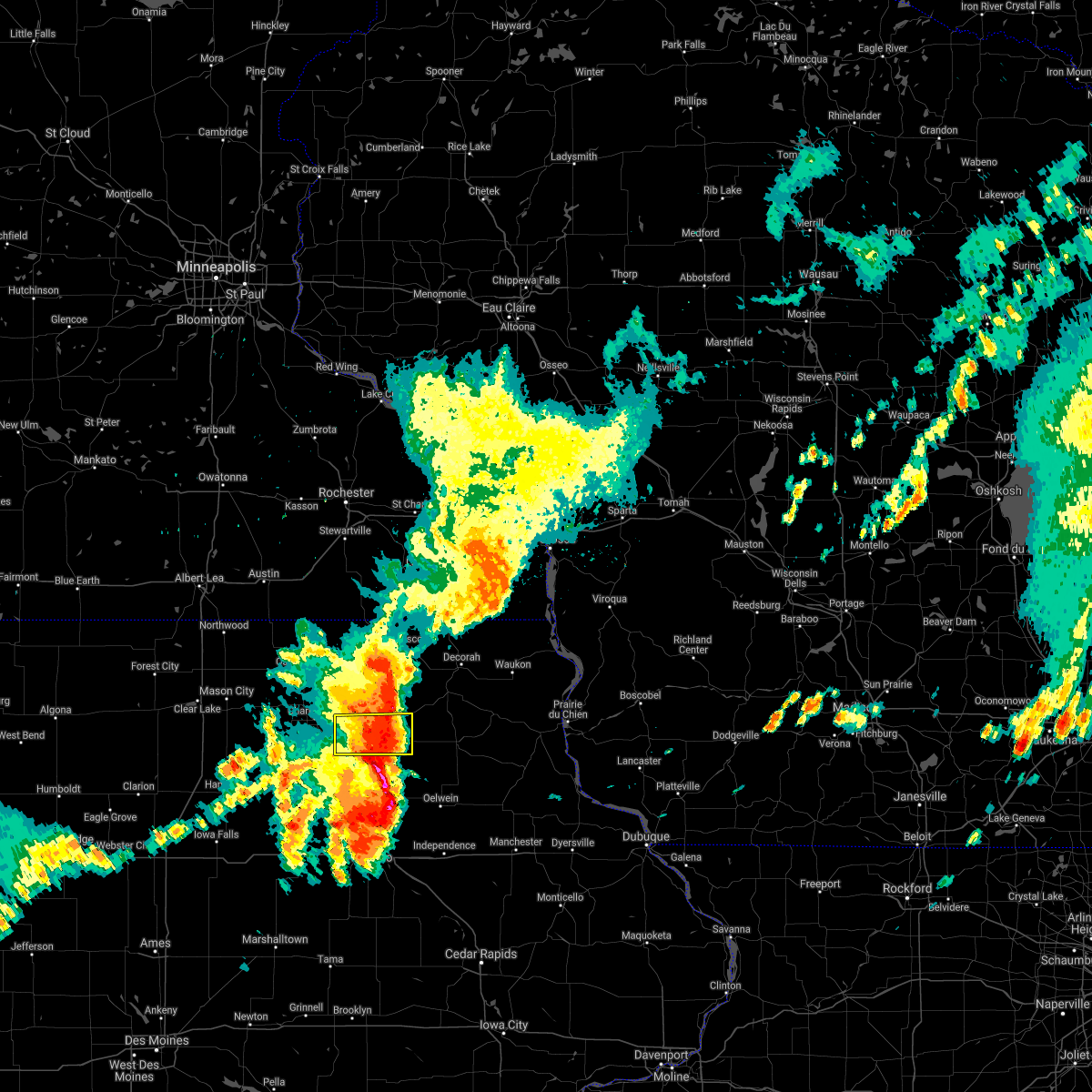 Interactive Hail Maps Hail Map for Fredericksburg, IA