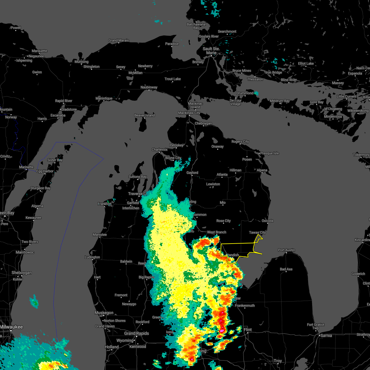 Interactive Hail Maps Hail Map for Omer, MI