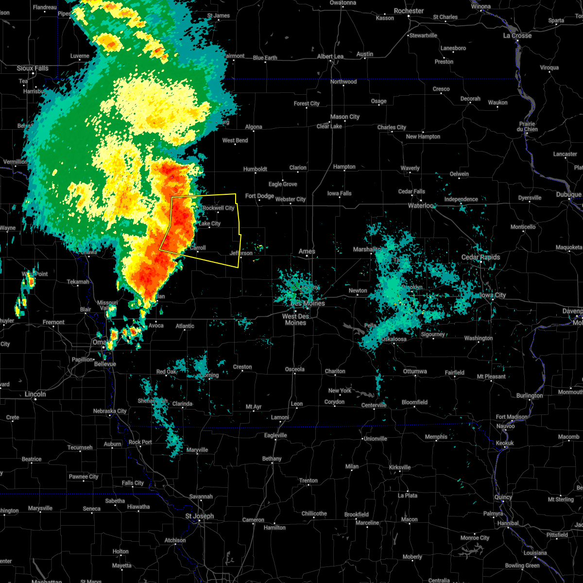 Interactive Hail Maps Hail Map for Glidden, IA