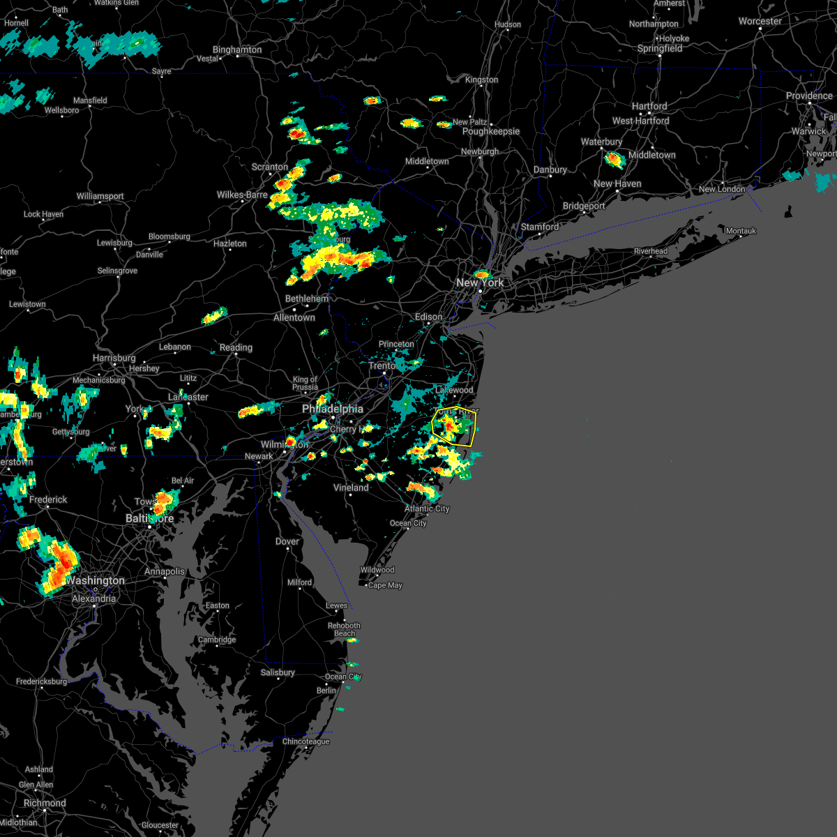 Interactive Hail Maps Hail Map for Waretown, NJ