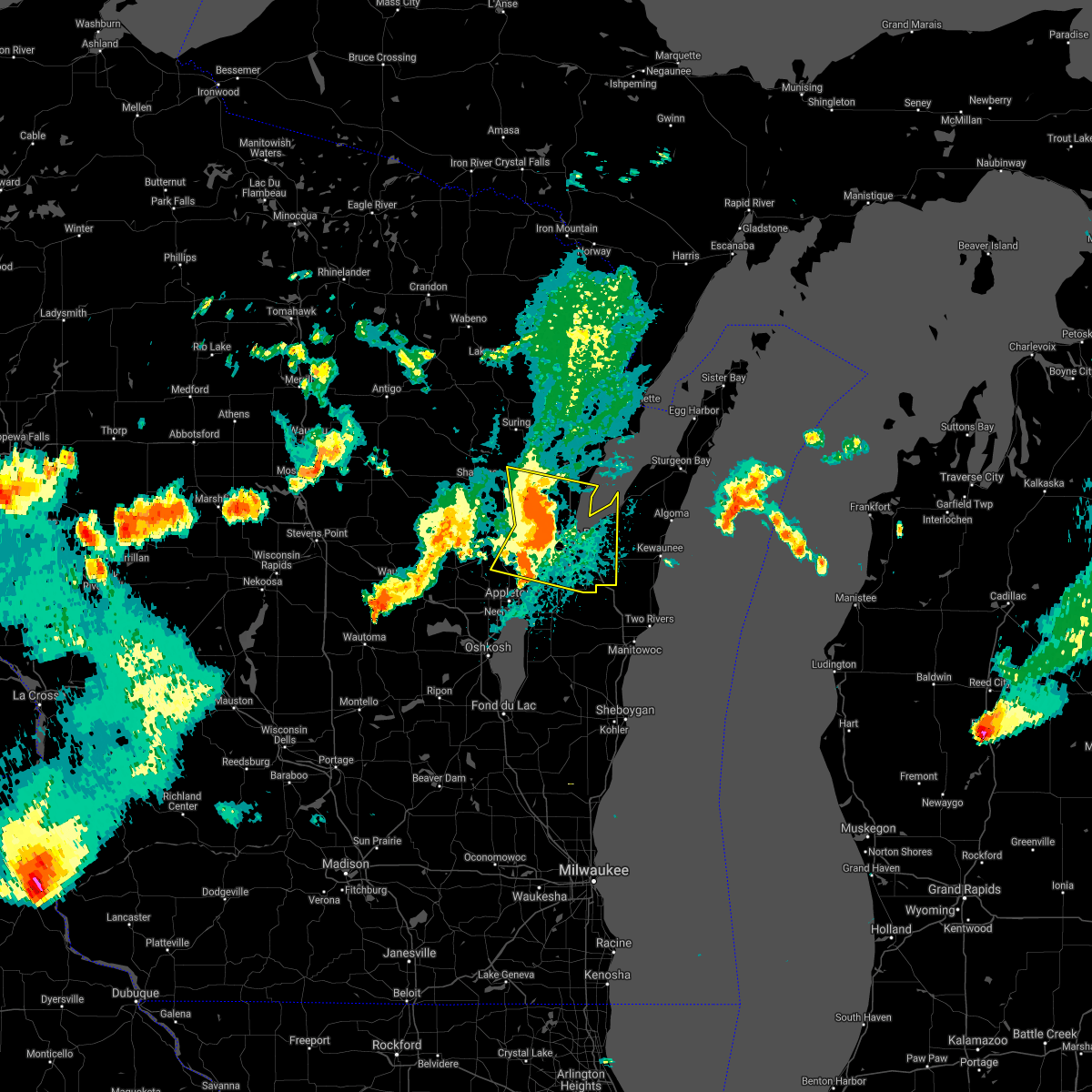 Interactive Hail Maps Hail Map for Suamico, WI