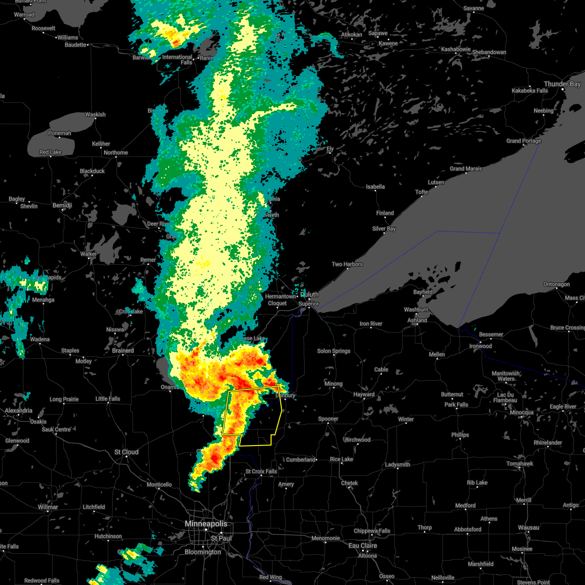 Interactive Hail Maps Hail Map for Hinckley, MN