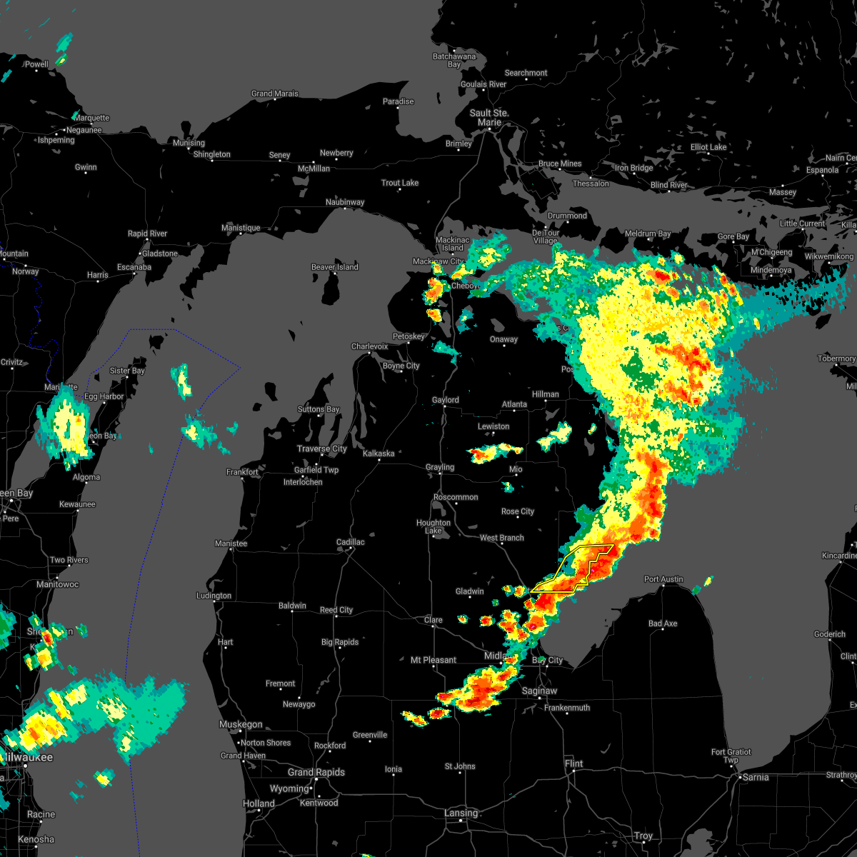 Interactive Hail Maps Hail Map for Twining, MI