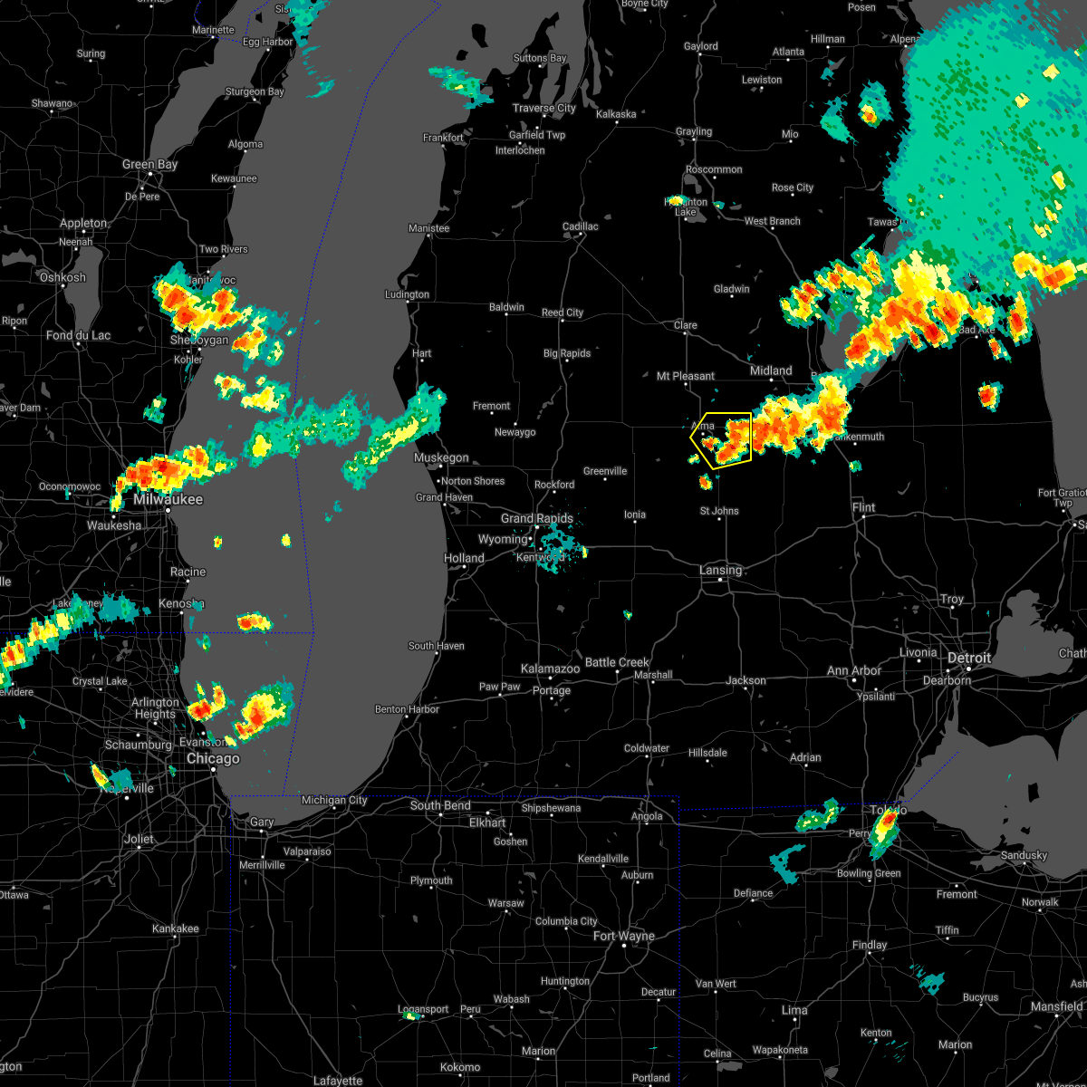 Interactive Hail Maps Hail Map for Alma, MI