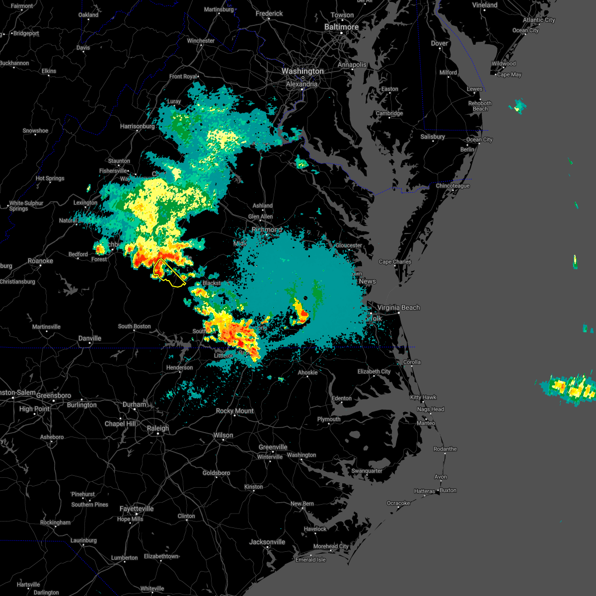 Interactive Hail Maps Hail Map for HampdenSydney, VA