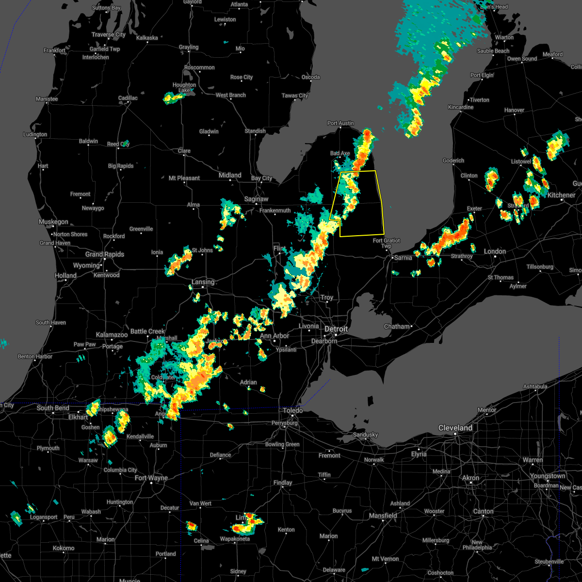 Interactive Hail Maps Hail Map for Lexington, MI