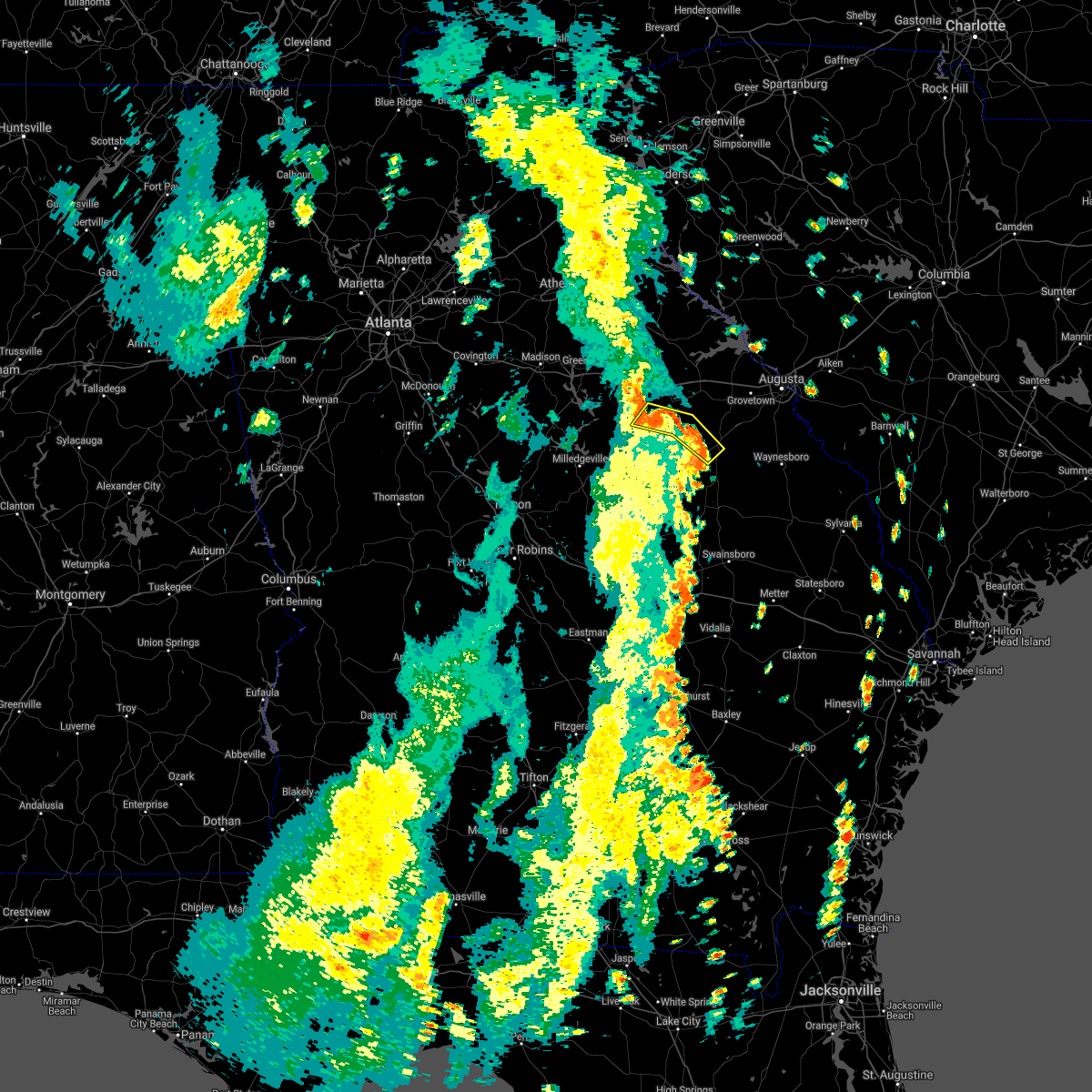Interactive Hail Maps Hail Map for Wrens, GA