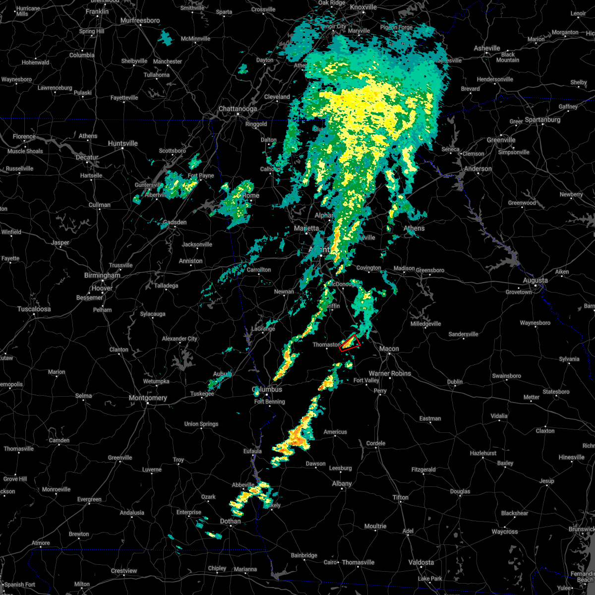 Interactive Hail Maps Hail Map for Yatesville, GA