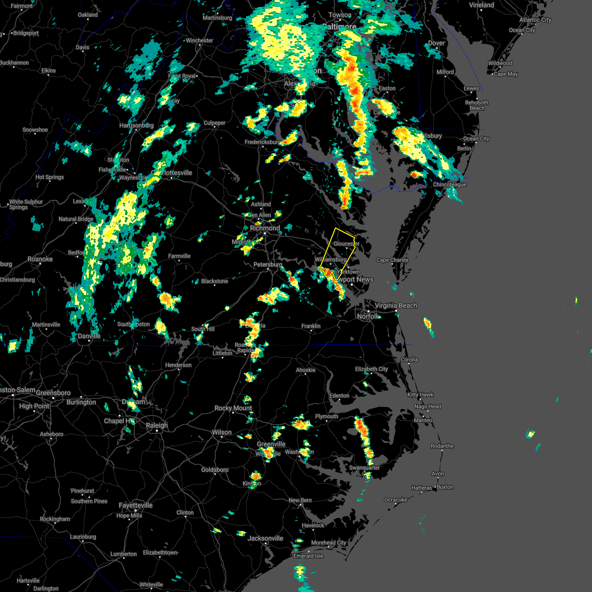 Interactive Hail Maps Hail Map for Williamsburg, VA