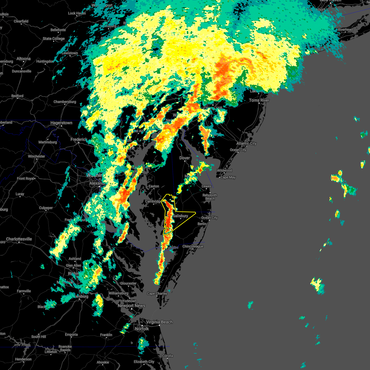 Interactive Hail Maps Hail Map for Pittsville, MD