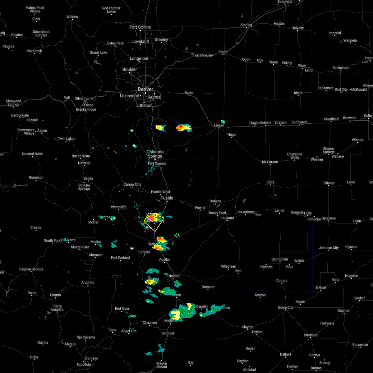 Interactive Hail Maps Hail Map for Rye, CO