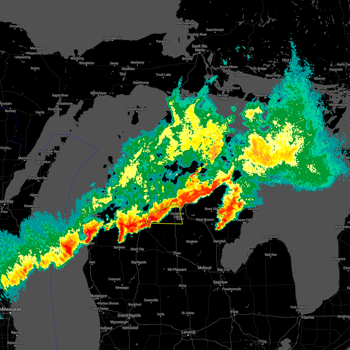 Interactive Hail Maps Hail Map for Houghton Lake, MI