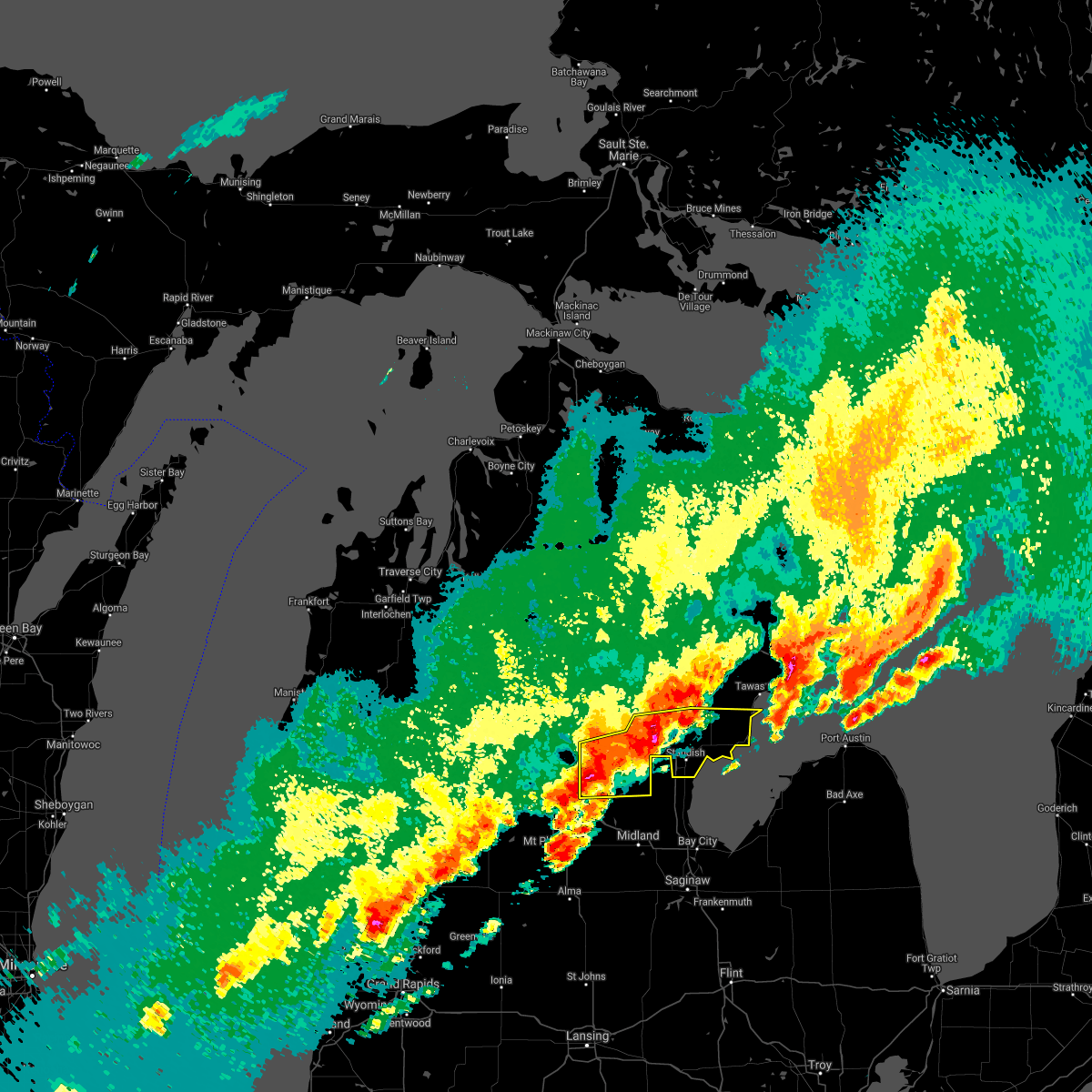 Interactive Hail Maps Hail Map for Omer, MI
