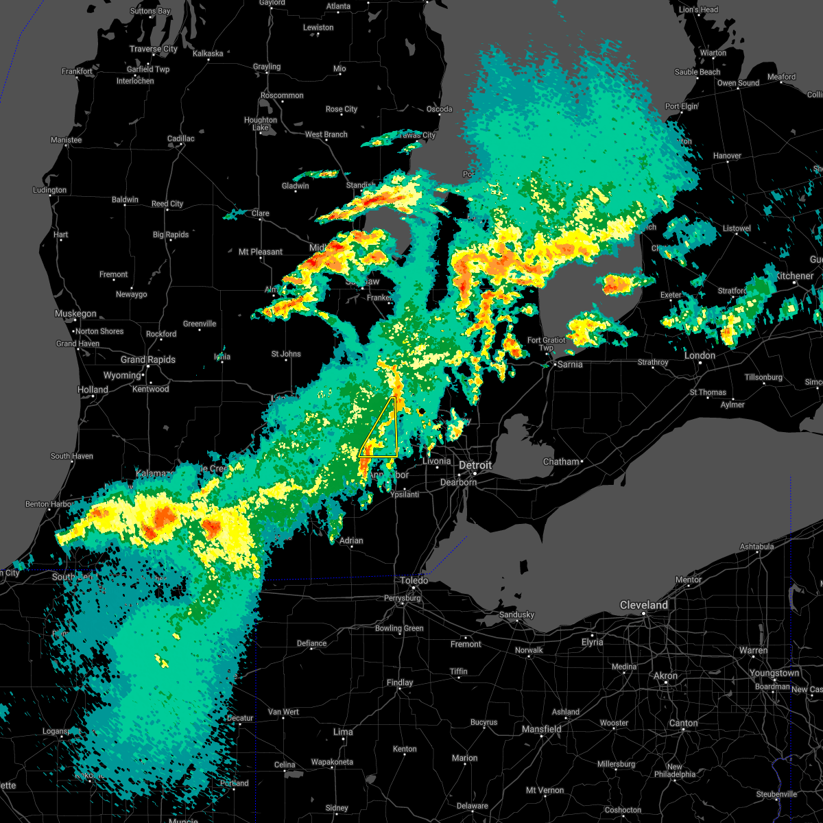 Interactive Hail Maps Hail Map for Pinckney, MI
