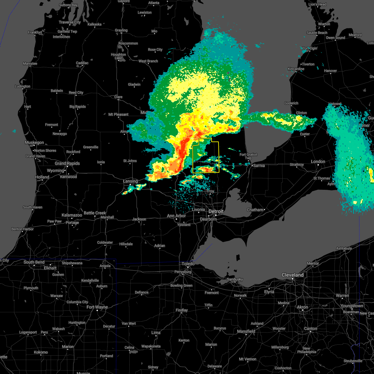 Interactive Hail Maps Hail Map for Lapeer, MI