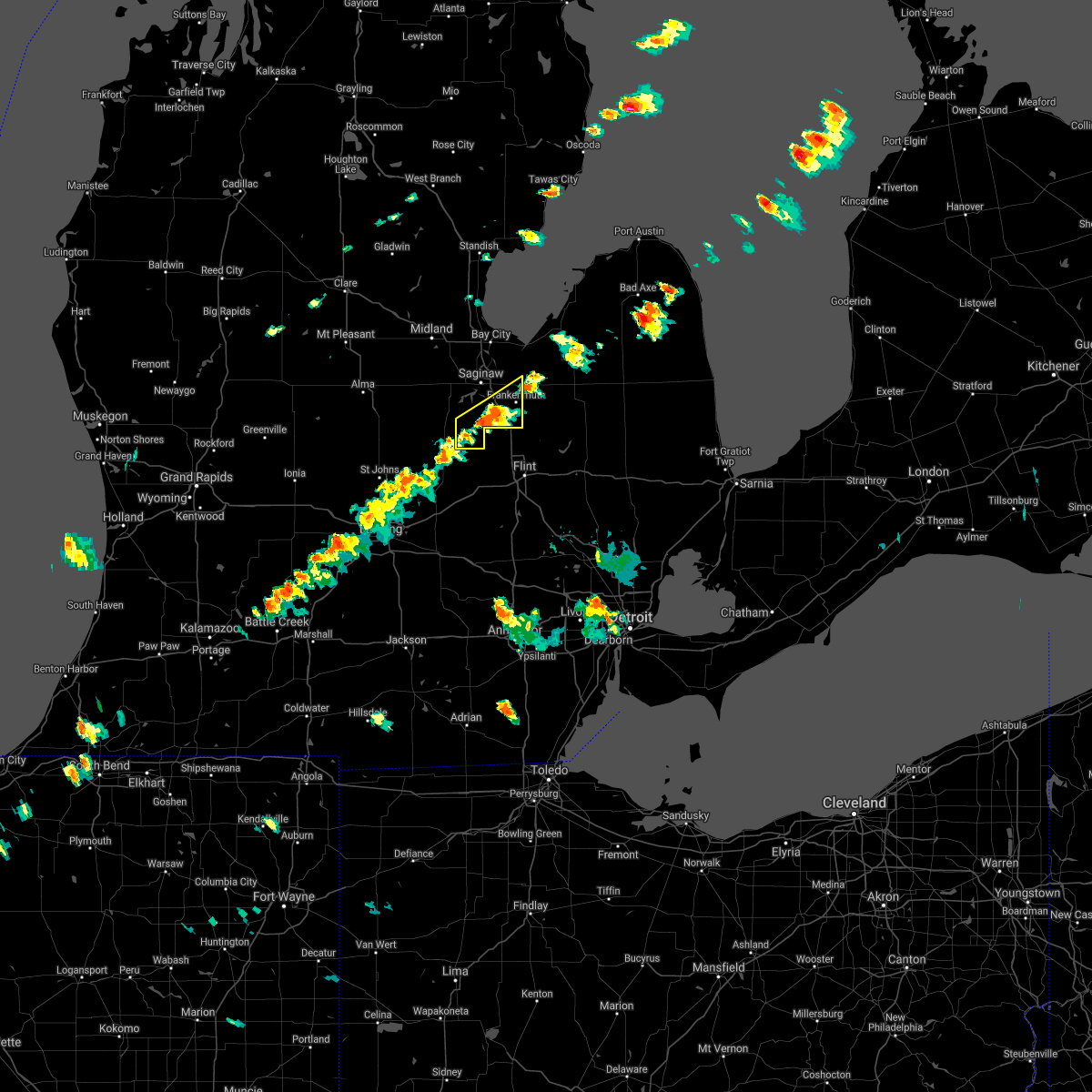 Interactive Hail Maps Hail Map for Chesaning, MI