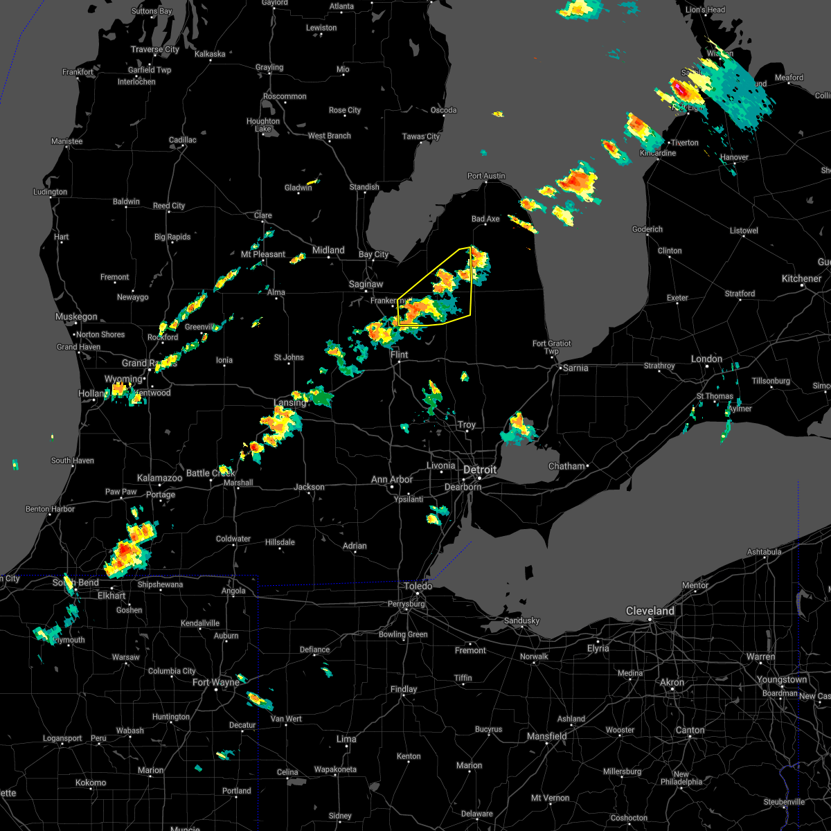 Interactive Hail Maps Hail Map for Mayville, MI