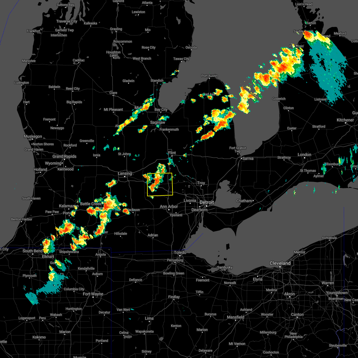 Interactive Hail Maps Hail Map for Brighton, MI
