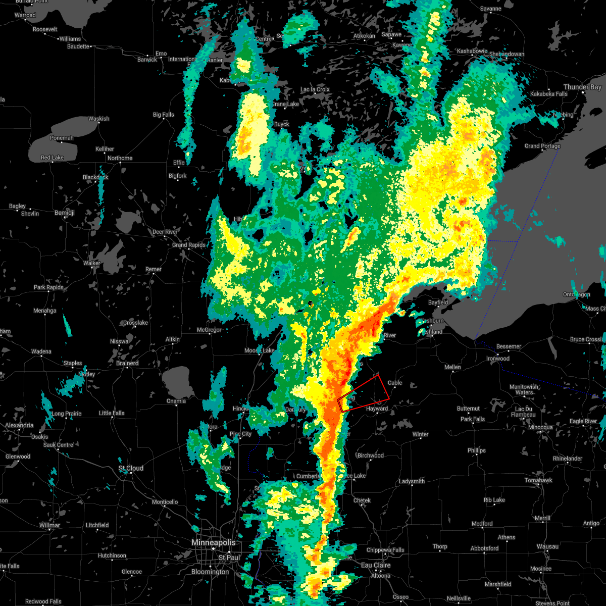 Interactive Hail Maps Hail Map for Minong, WI