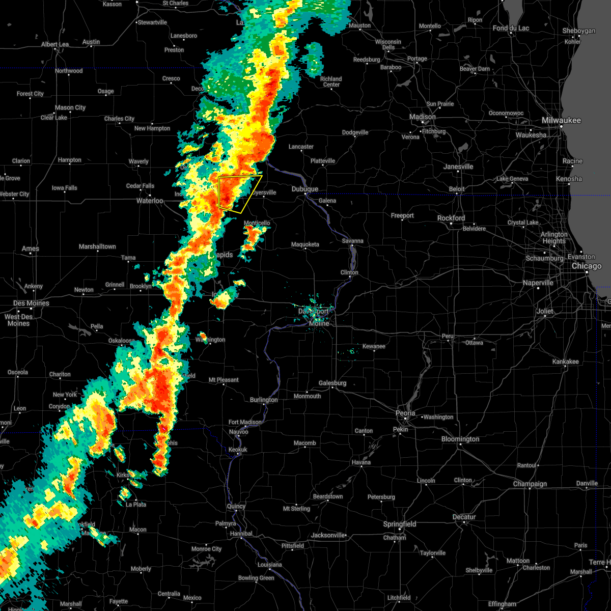 Interactive Hail Maps Hail Map for Greeley, IA