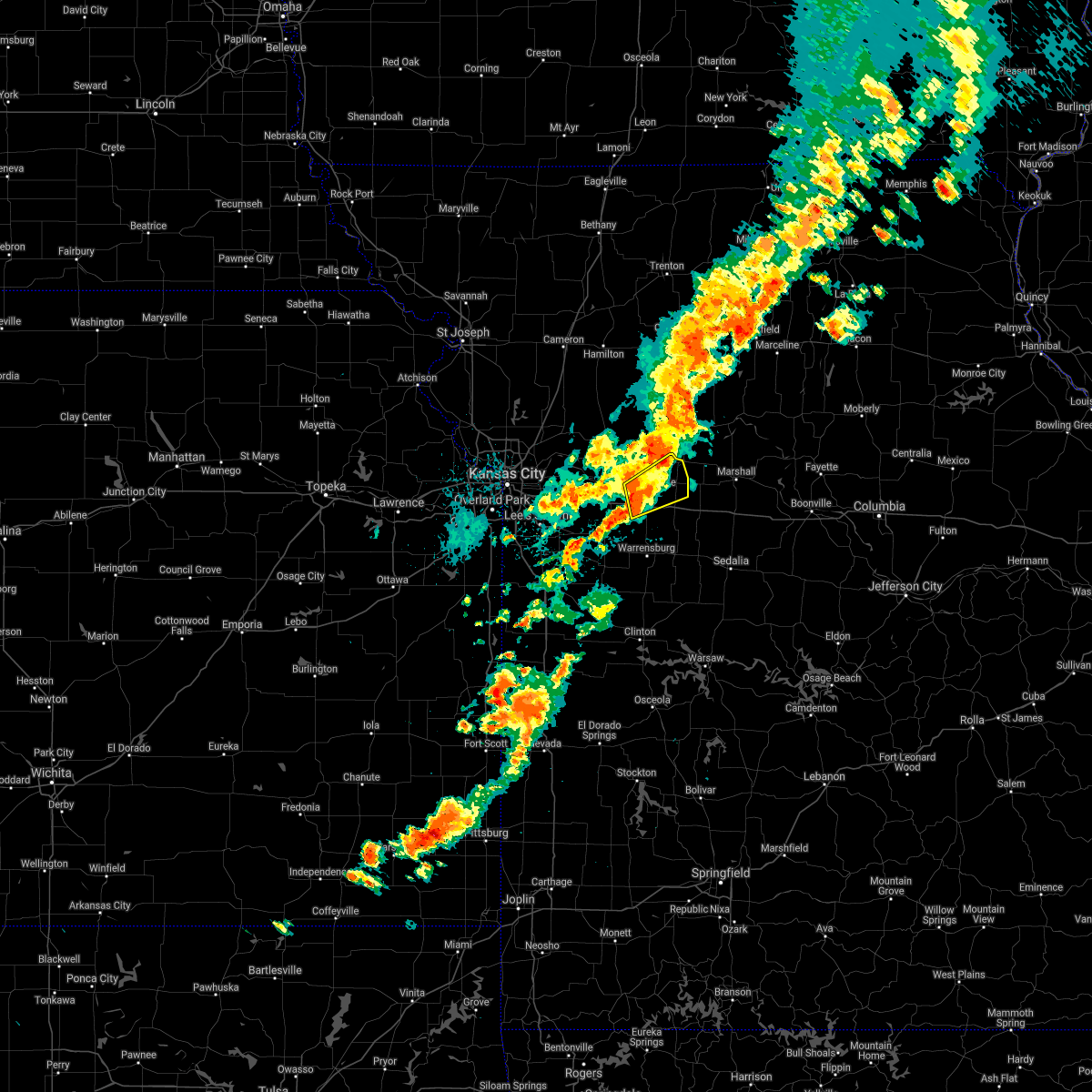 Interactive Hail Maps Hail Map for Mayview, MO