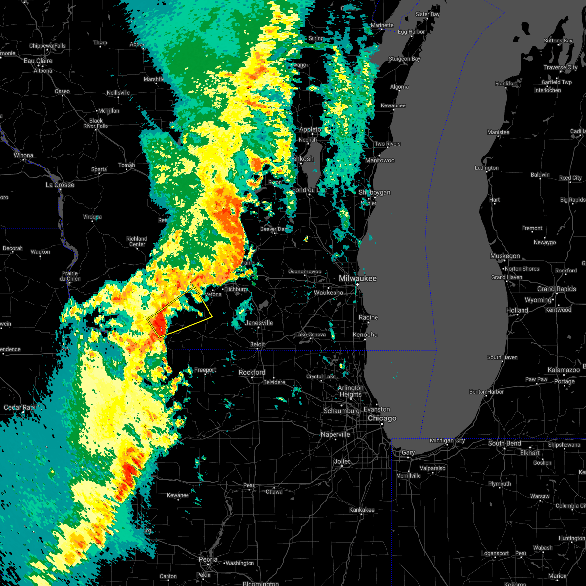 Interactive Hail Maps Hail Map for New Glarus, WI
